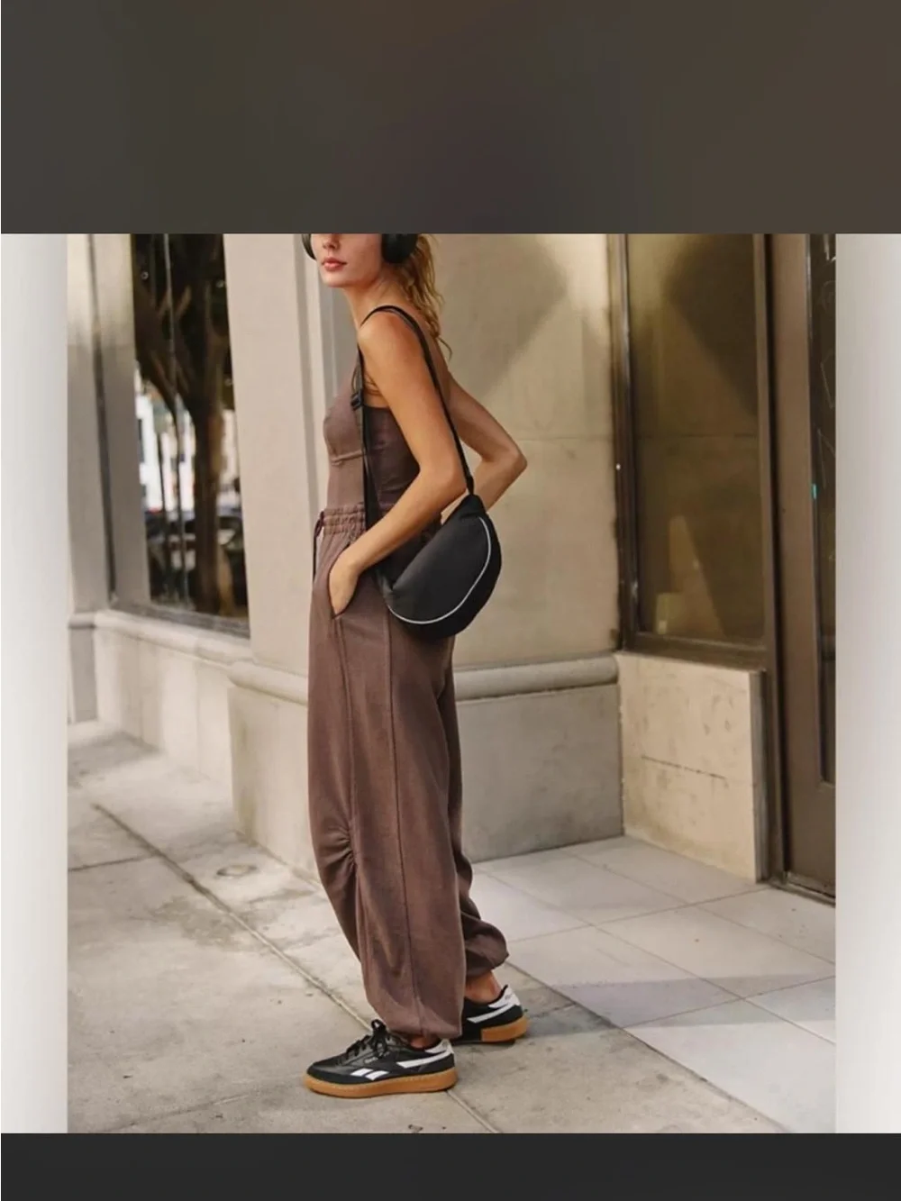 nwot FREE PEOPLE -brown inbound onesie XS